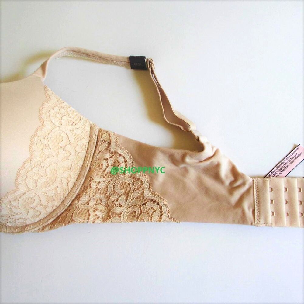 38DDD VICTORIA SECRET Body by Victoria Push-Up Bra Lace Trim Cream nwt - Picture 3 of 7